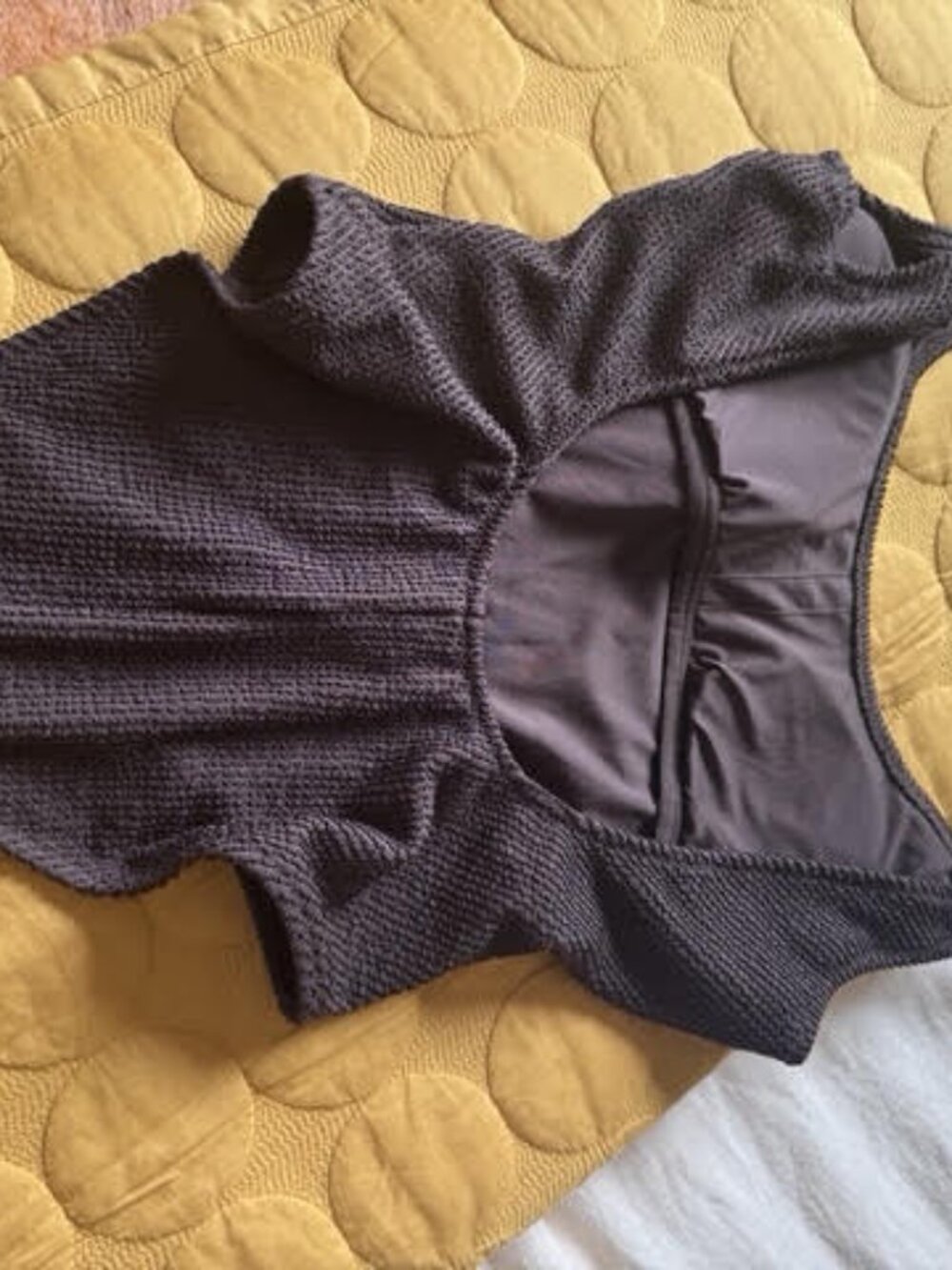 J Crew Claudia Scrunchie One-Piece Swimsuit in Inky Espresso - Picture 15 of 16